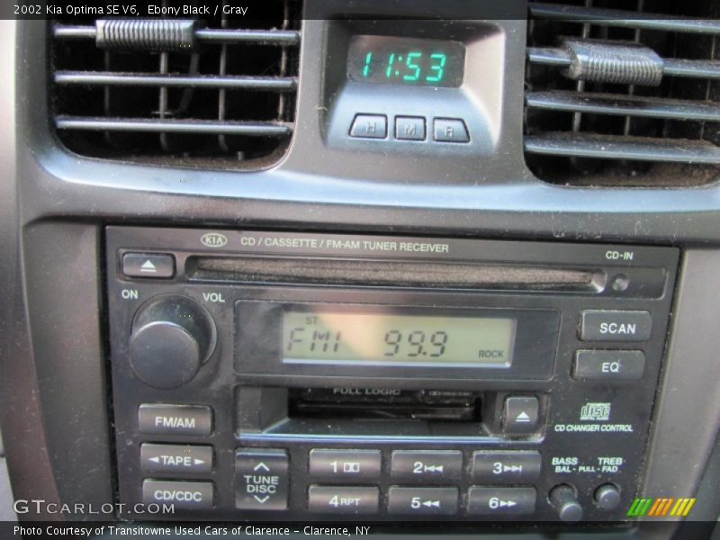 Ebony Black / Gray 2002 Kia Optima SE V6