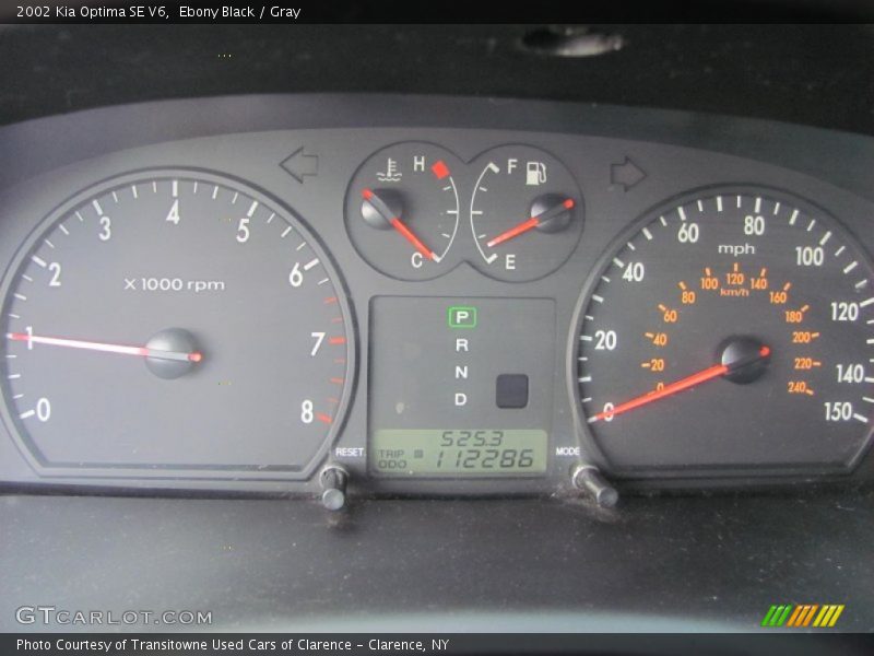 Ebony Black / Gray 2002 Kia Optima SE V6