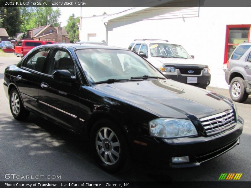 Ebony Black / Gray 2002 Kia Optima SE V6