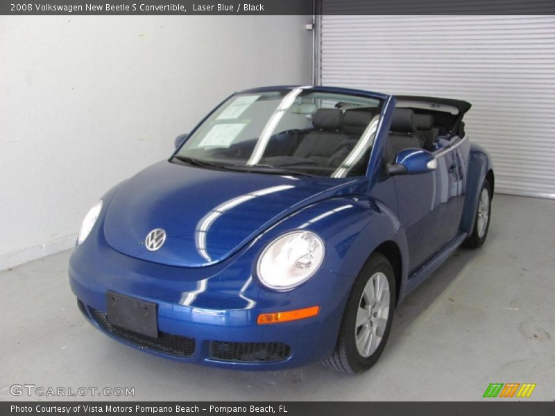 Laser Blue / Black 2008 Volkswagen New Beetle S Convertible