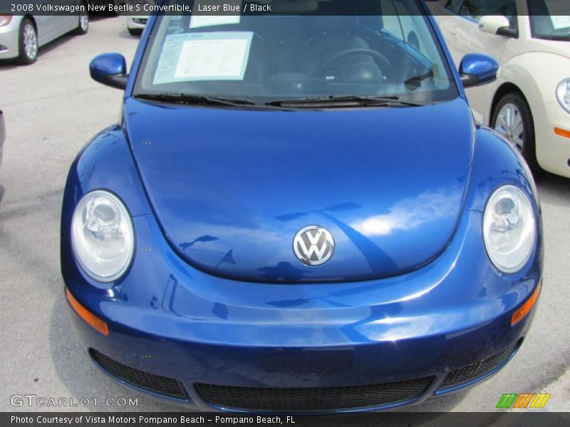 Laser Blue / Black 2008 Volkswagen New Beetle S Convertible