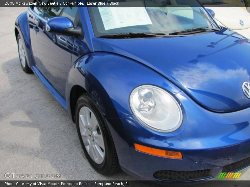 Laser Blue / Black 2008 Volkswagen New Beetle S Convertible