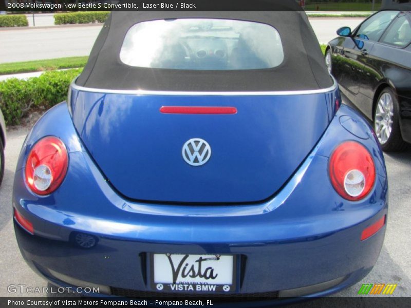 Laser Blue / Black 2008 Volkswagen New Beetle S Convertible