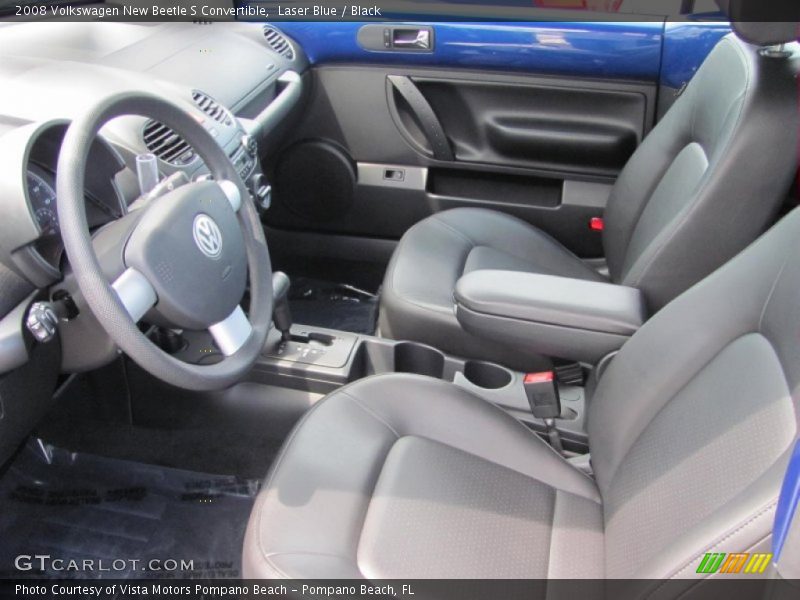 Laser Blue / Black 2008 Volkswagen New Beetle S Convertible
