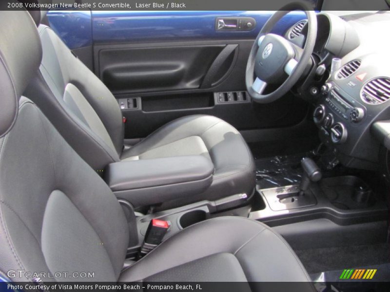 Laser Blue / Black 2008 Volkswagen New Beetle S Convertible