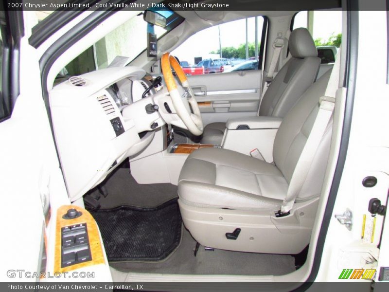 Cool Vanilla White / Dark Khaki/Light Graystone 2007 Chrysler Aspen Limited