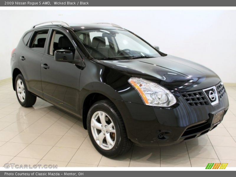Wicked Black / Black 2009 Nissan Rogue S AWD