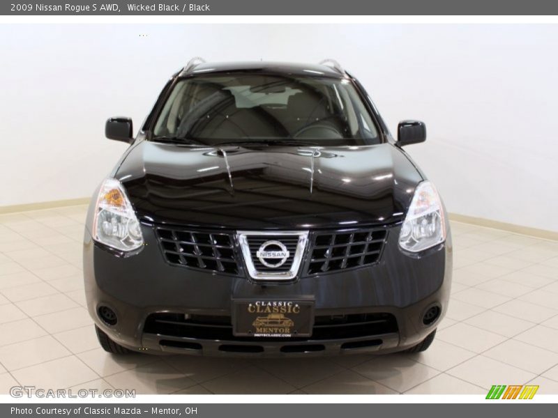 Wicked Black / Black 2009 Nissan Rogue S AWD