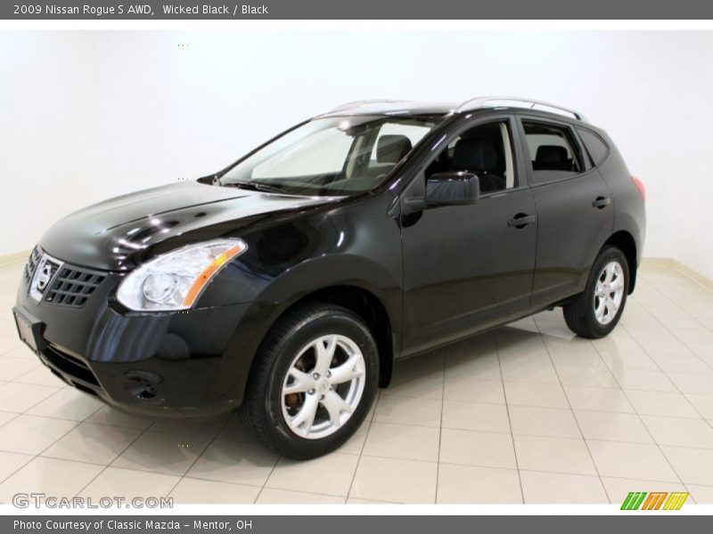 Wicked Black / Black 2009 Nissan Rogue S AWD