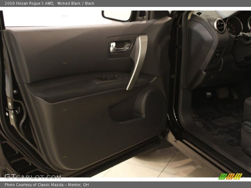 Wicked Black / Black 2009 Nissan Rogue S AWD