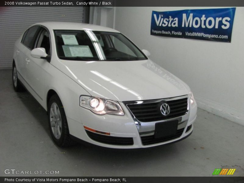 Candy White / Black 2008 Volkswagen Passat Turbo Sedan