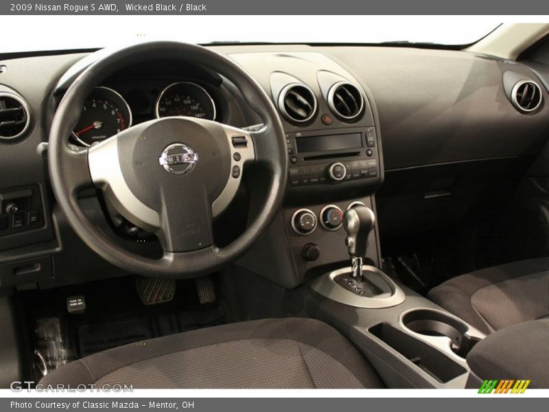 Wicked Black / Black 2009 Nissan Rogue S AWD