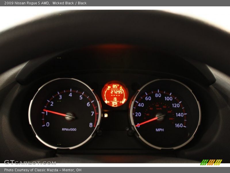 Wicked Black / Black 2009 Nissan Rogue S AWD