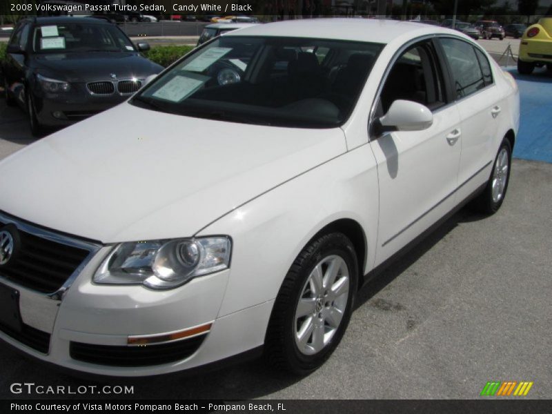 Candy White / Black 2008 Volkswagen Passat Turbo Sedan