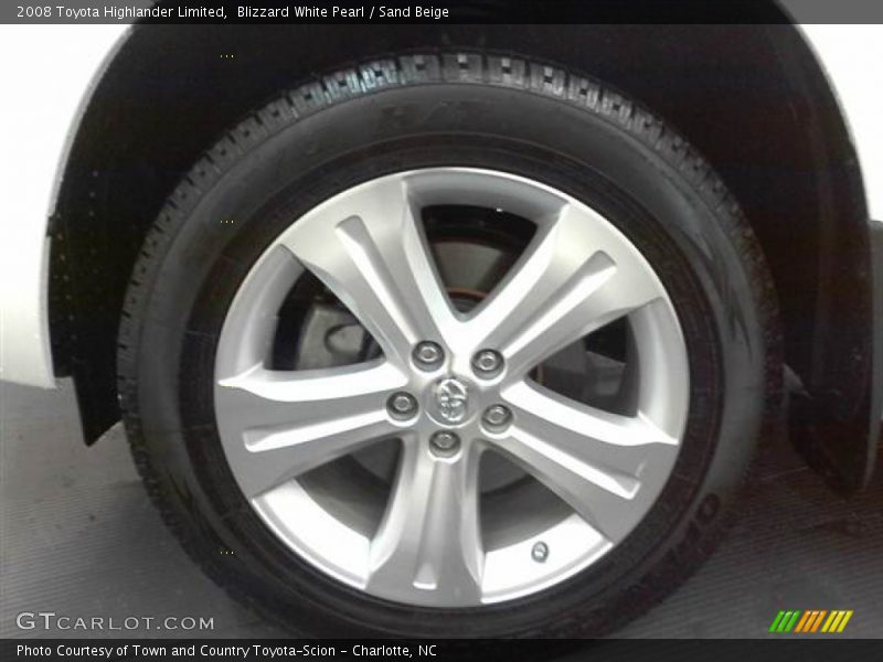 Blizzard White Pearl / Sand Beige 2008 Toyota Highlander Limited