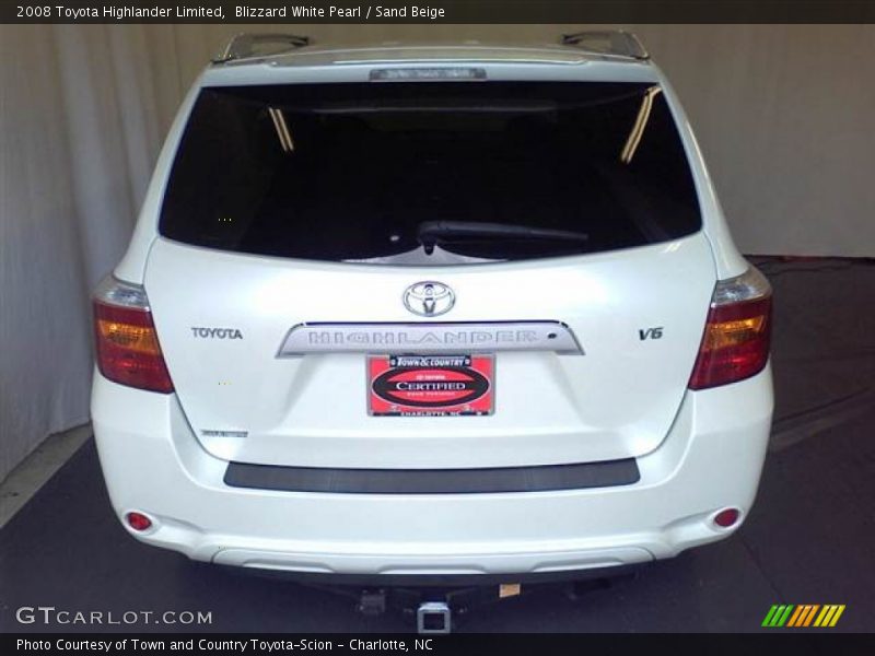 Blizzard White Pearl / Sand Beige 2008 Toyota Highlander Limited