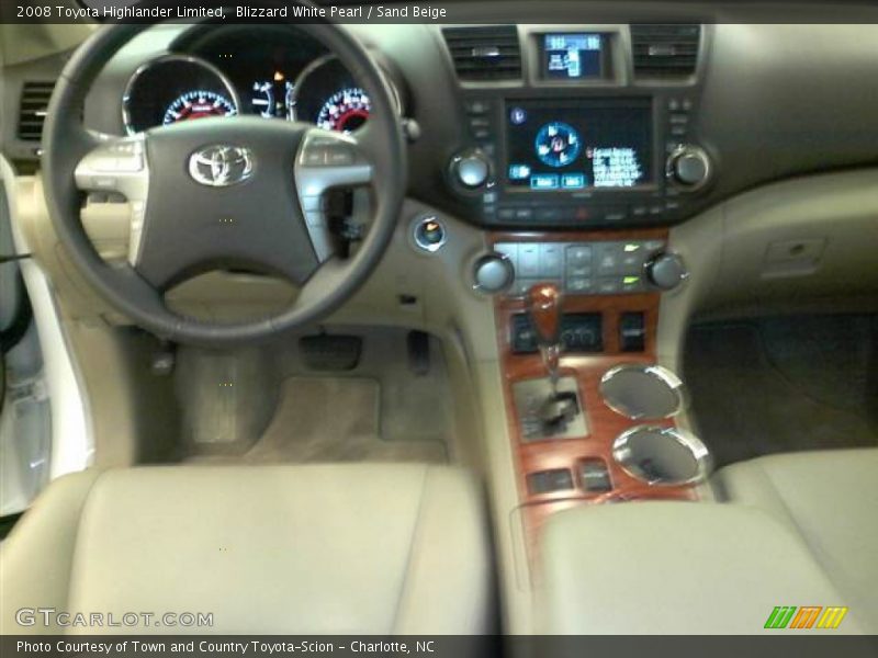 Blizzard White Pearl / Sand Beige 2008 Toyota Highlander Limited