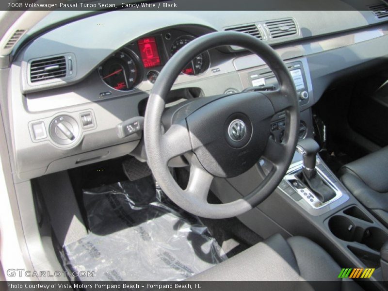 Candy White / Black 2008 Volkswagen Passat Turbo Sedan