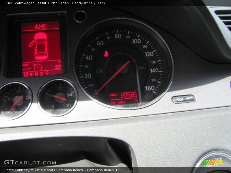 Candy White / Black 2008 Volkswagen Passat Turbo Sedan