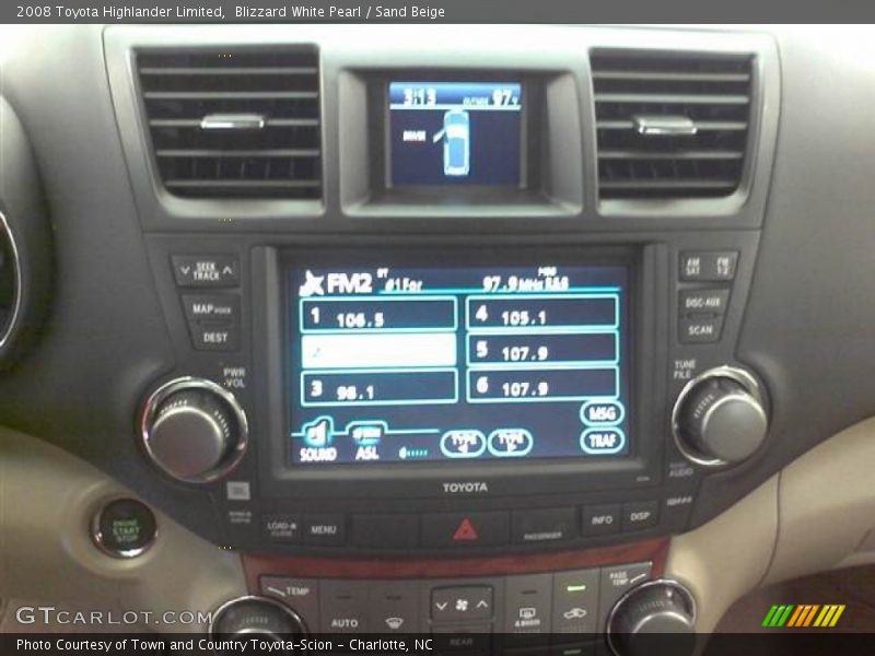 Blizzard White Pearl / Sand Beige 2008 Toyota Highlander Limited
