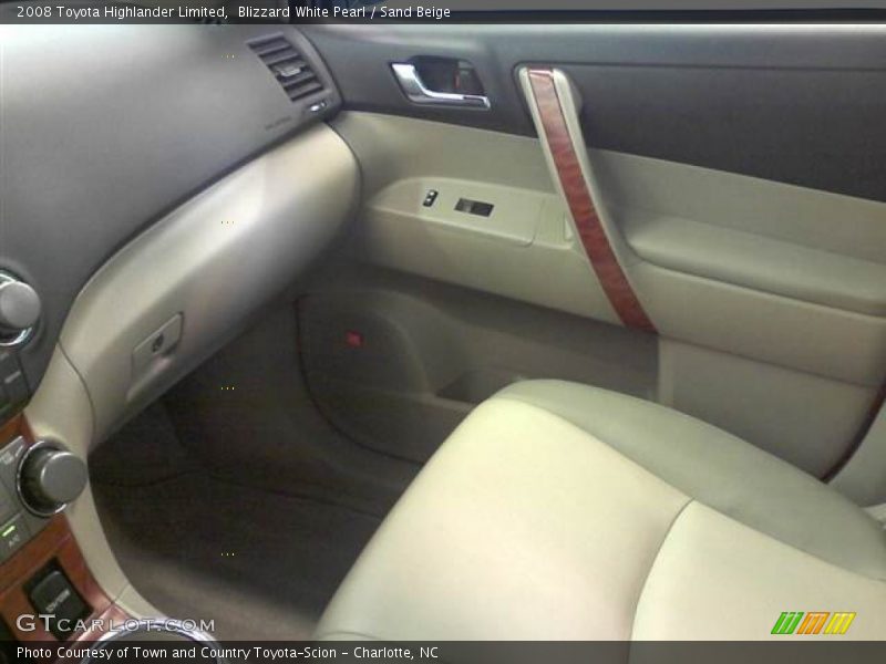 Blizzard White Pearl / Sand Beige 2008 Toyota Highlander Limited