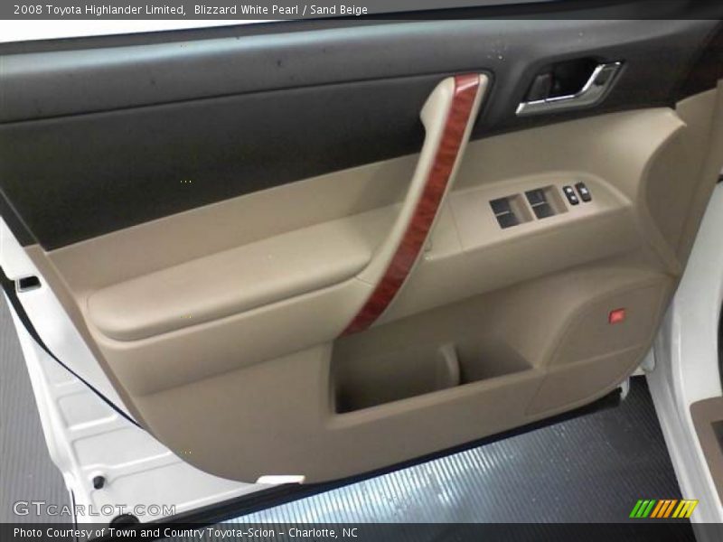 Blizzard White Pearl / Sand Beige 2008 Toyota Highlander Limited