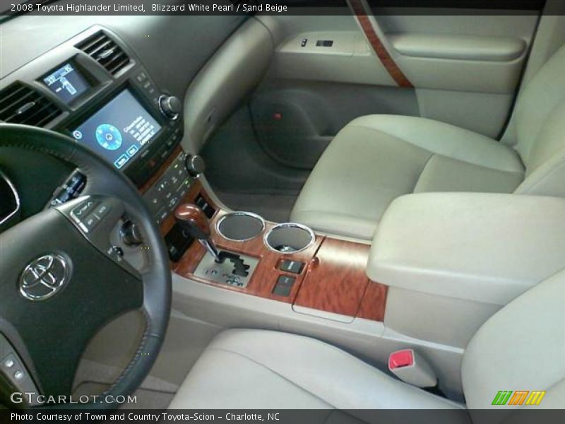 Blizzard White Pearl / Sand Beige 2008 Toyota Highlander Limited