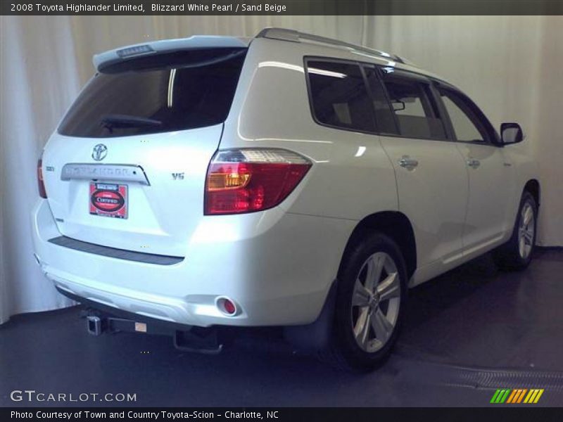 Blizzard White Pearl / Sand Beige 2008 Toyota Highlander Limited