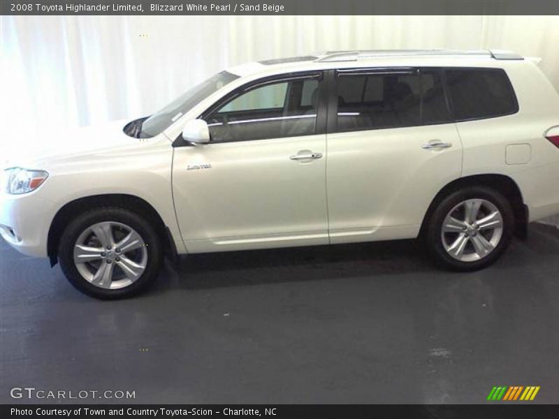 Blizzard White Pearl / Sand Beige 2008 Toyota Highlander Limited