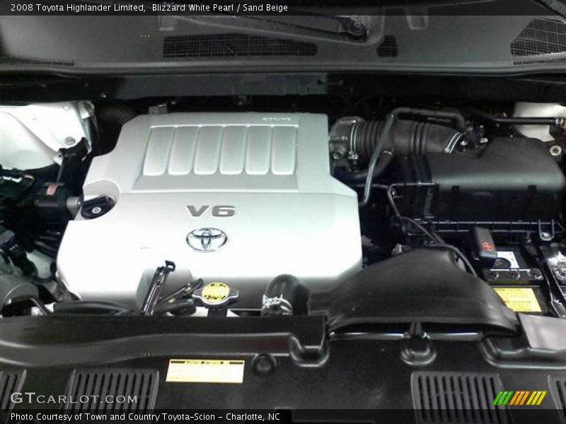 Blizzard White Pearl / Sand Beige 2008 Toyota Highlander Limited