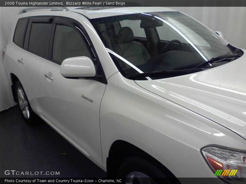 Blizzard White Pearl / Sand Beige 2008 Toyota Highlander Limited