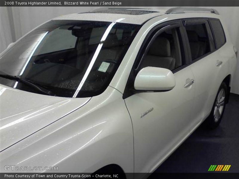 Blizzard White Pearl / Sand Beige 2008 Toyota Highlander Limited