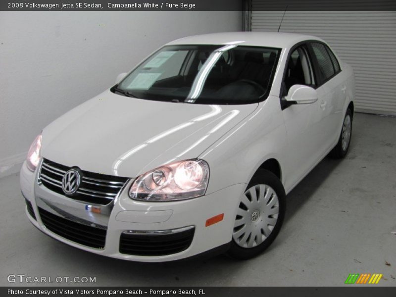 Campanella White / Pure Beige 2008 Volkswagen Jetta SE Sedan