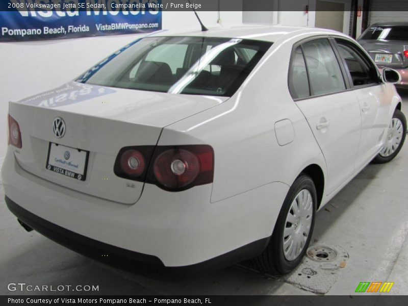 Campanella White / Pure Beige 2008 Volkswagen Jetta SE Sedan