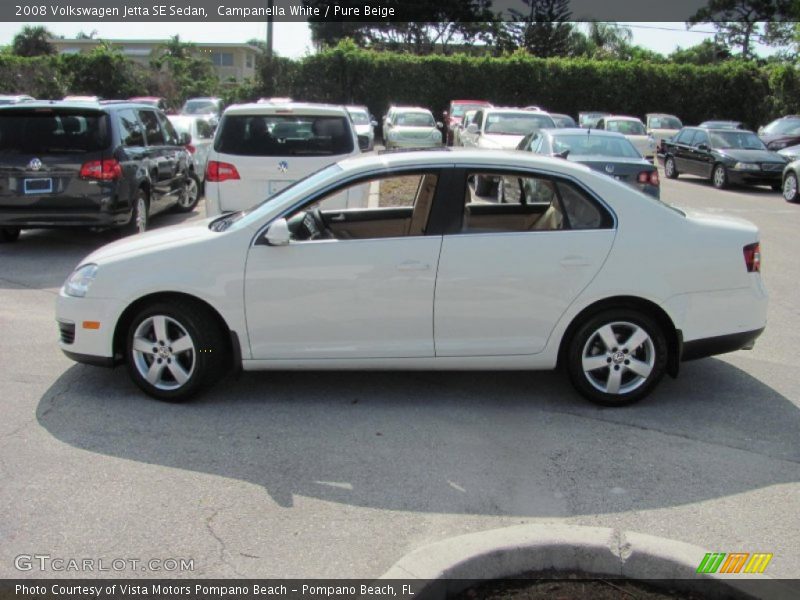 Campanella White / Pure Beige 2008 Volkswagen Jetta SE Sedan