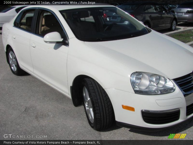 Campanella White / Pure Beige 2008 Volkswagen Jetta SE Sedan