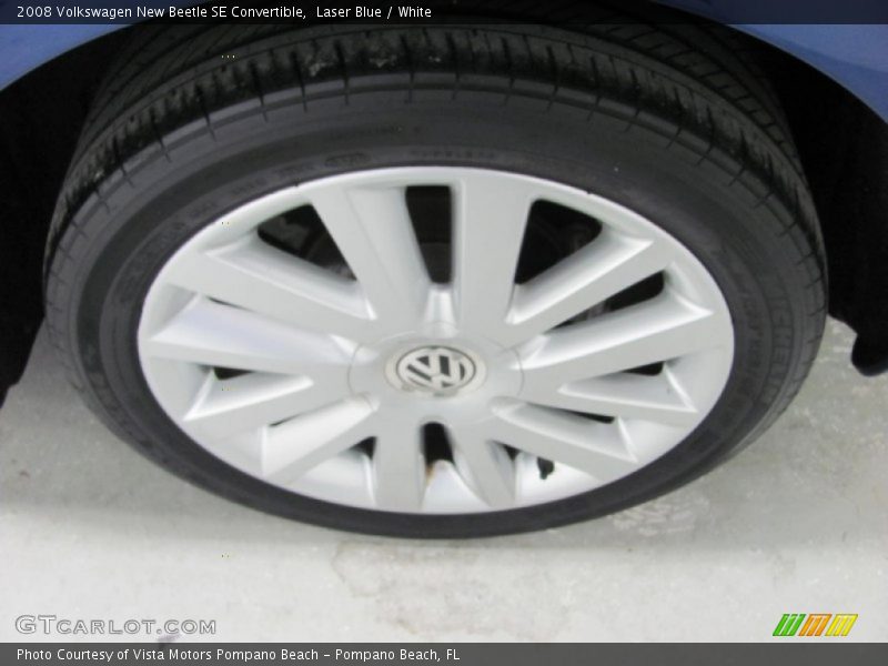 Laser Blue / White 2008 Volkswagen New Beetle SE Convertible