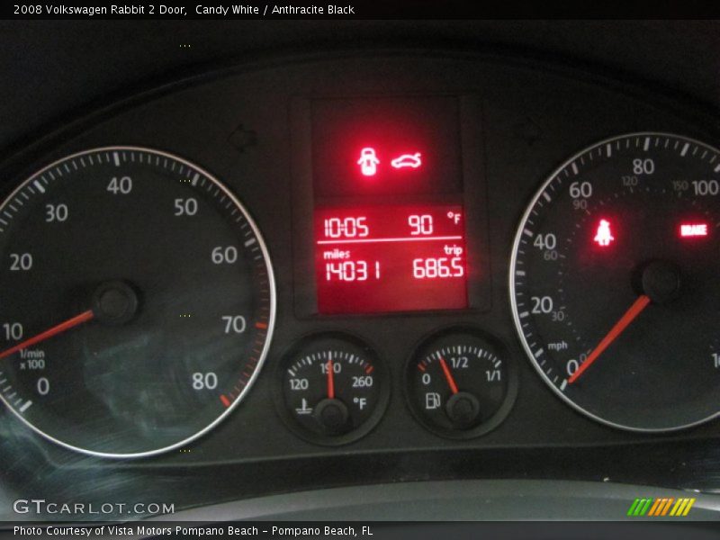 Candy White / Anthracite Black 2008 Volkswagen Rabbit 2 Door