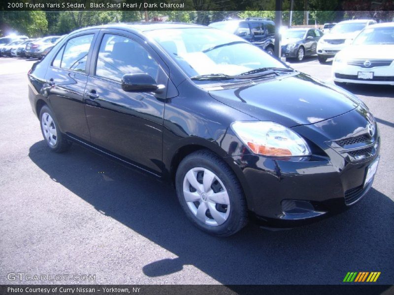 Black Sand Pearl / Dark Charcoal 2008 Toyota Yaris S Sedan