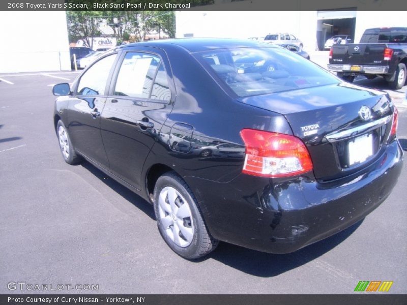 Black Sand Pearl / Dark Charcoal 2008 Toyota Yaris S Sedan