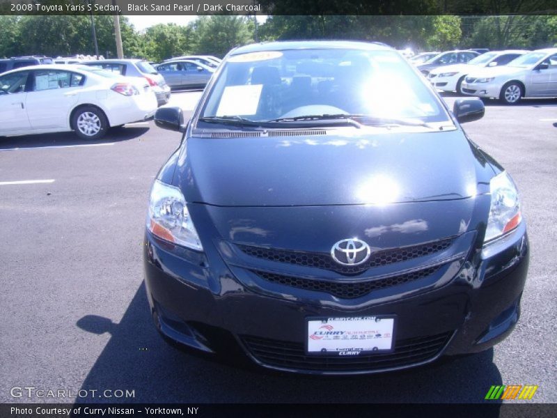 Black Sand Pearl / Dark Charcoal 2008 Toyota Yaris S Sedan