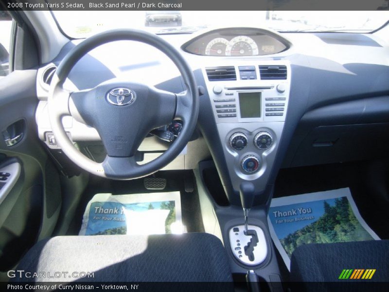 Black Sand Pearl / Dark Charcoal 2008 Toyota Yaris S Sedan