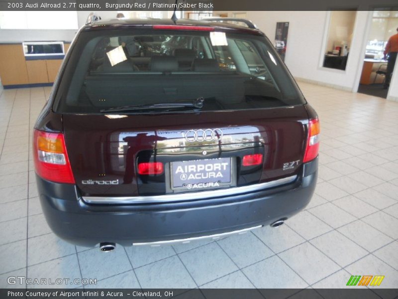 Burgundy Red / Platinum/Saber Black 2003 Audi Allroad 2.7T quattro