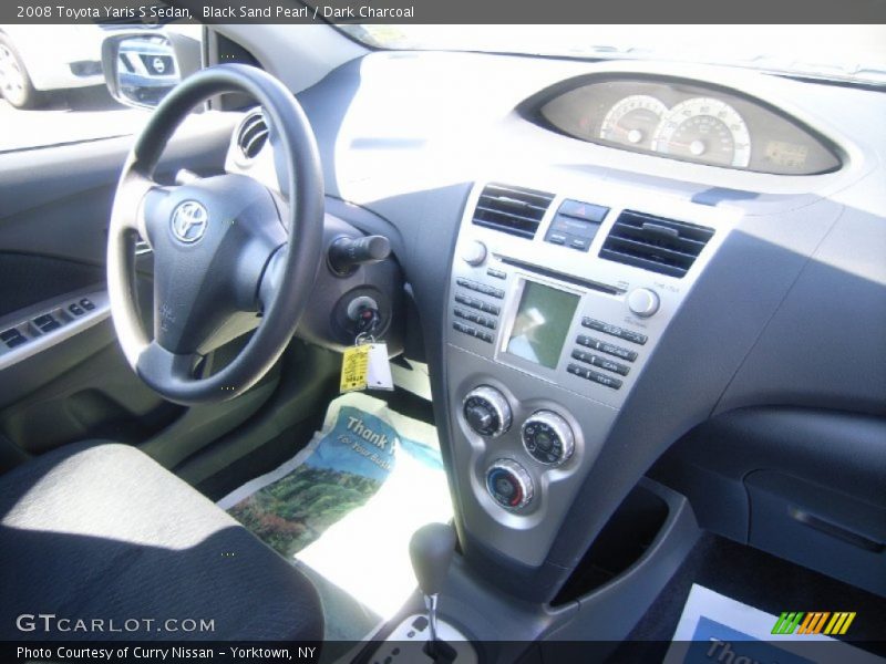 Black Sand Pearl / Dark Charcoal 2008 Toyota Yaris S Sedan
