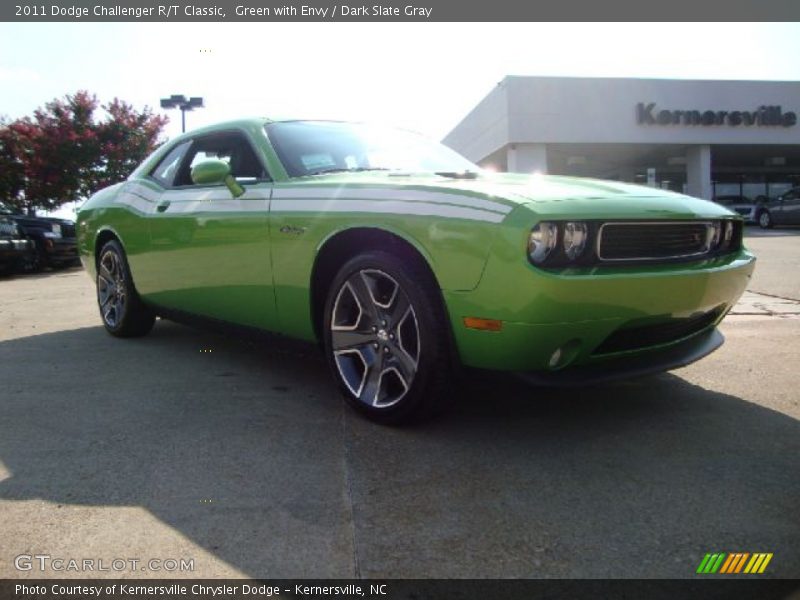 Green with Envy / Dark Slate Gray 2011 Dodge Challenger R/T Classic
