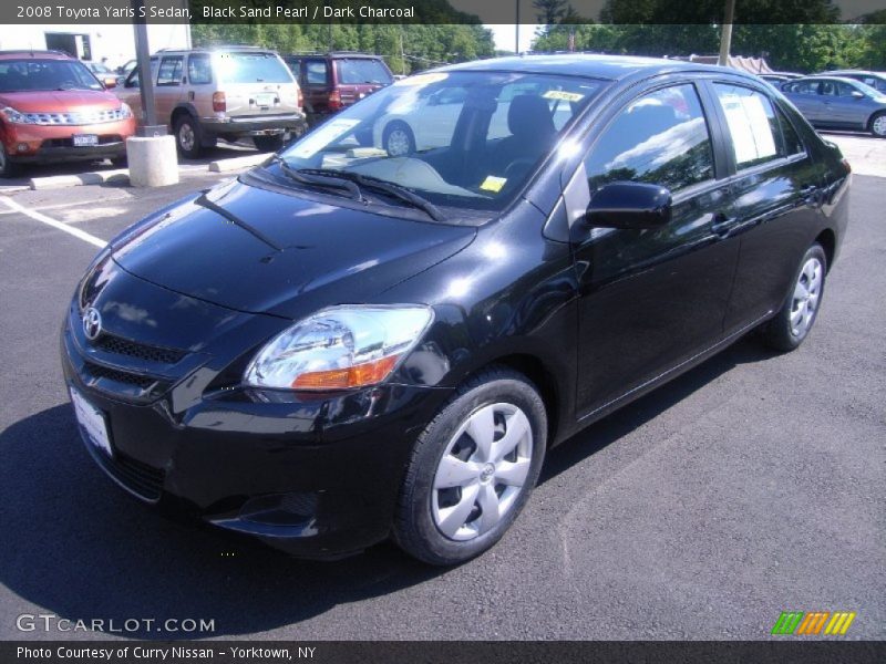 Black Sand Pearl / Dark Charcoal 2008 Toyota Yaris S Sedan