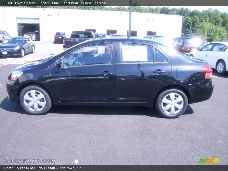 Black Sand Pearl / Dark Charcoal 2008 Toyota Yaris S Sedan