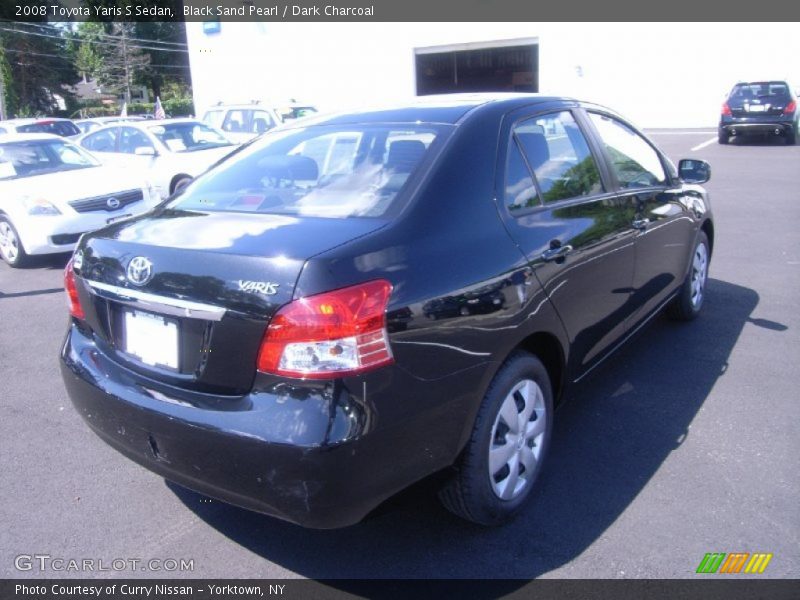 Black Sand Pearl / Dark Charcoal 2008 Toyota Yaris S Sedan