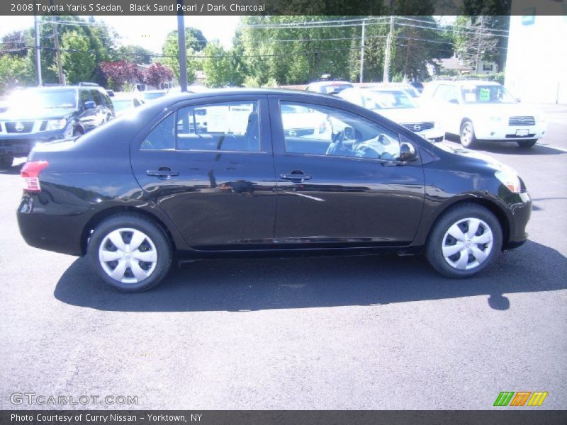 Black Sand Pearl / Dark Charcoal 2008 Toyota Yaris S Sedan