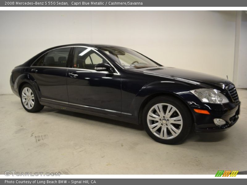 Capri Blue Metallic / Cashmere/Savanna 2008 Mercedes-Benz S 550 Sedan